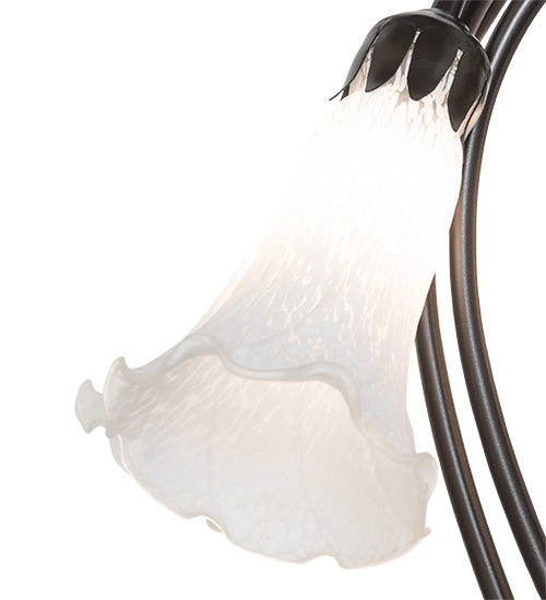 Meyda Lighting Lighting 16" High White Tiffany Pond Lily 5 Light Table Lamp