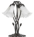Meyda Lighting Lighting 16" High White Tiffany Pond Lily 5 Light Table Lamp