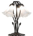 Meyda Lighting Lighting 16" High White Tiffany Pond Lily 5 Light Table Lamp