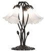 Meyda Lighting Lighting 16" High White Tiffany Pond Lily 5 Light Table Lamp