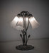 Meyda Lighting Lighting 16" High White Tiffany Pond Lily 5 Light Table Lamp