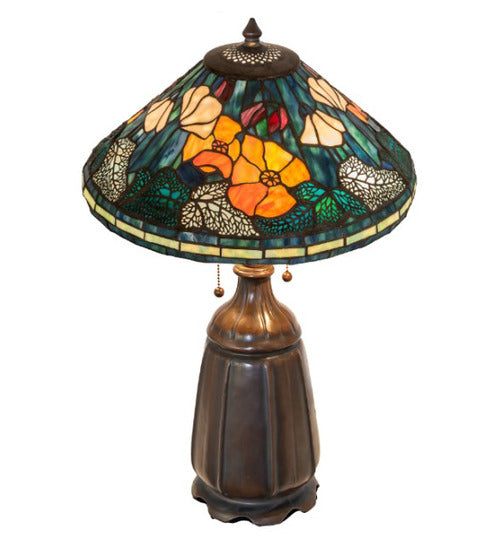 Meyda Lighting Lighting 16" Wide Tiffany California Poppy Table Lamp