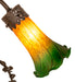 Meyda Lighting Lighting 17" High Amber/Green Tiffany Pond Lily 2 Light Trellis Girl Accent Lamp
