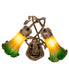 Meyda Lighting Lighting 17" High Amber/Green Tiffany Pond Lily 2 Light Trellis Girl Accent Lamp