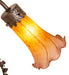 Meyda Lighting Lighting 17" High Amber/Purple Tiffany Pond Lily 2 Light Trellis Girl Accent Lamp