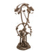 Meyda Lighting Lighting 17" High Amber/Purple Tiffany Pond Lily 2 Light Trellis Girl Accent Lamp