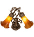 Meyda Lighting Lighting 17" High Amber Tiffany Pond Lily 2 Light Trellis Girl Accent Lamp