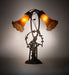 Meyda Lighting Lighting 17" High Amber Tiffany Pond Lily 2 Light Trellis Girl Accent Lamp