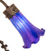Meyda Lighting Lighting 17" High Blue Tiffany Pond Lily 2 Light Trellis Girl Accent Lamp