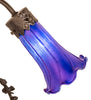 Meyda Lighting Lighting 17" High Blue Tiffany Pond Lily 2 Light Trellis Girl Accent Lamp