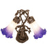 Meyda Lighting Lighting 17" High Blue/White Pond Lily 2 Light Trellis Girl Table Lamp