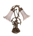 Meyda Lighting Lighting 17" High Gray Tiffany Pond Lily 2 Light Trellis Girl Accent Lamp