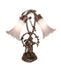 Meyda Lighting Lighting 17" High Gray Tiffany Pond Lily 2 Light Trellis Girl Accent Lamp