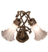Meyda Lighting Lighting 17" High Gray Tiffany Pond Lily 2 Light Trellis Girl Accent Lamp