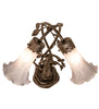 Meyda Lighting Lighting 17" High Gray Tiffany Pond Lily 2 Light Trellis Girl Accent Lamp