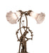 Meyda Lighting Lighting 17" High Gray Tiffany Pond Lily 2 Light Trellis Girl Accent Lamp