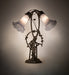 Meyda Lighting Lighting 17" High Gray Tiffany Pond Lily 2 Light Trellis Girl Accent Lamp