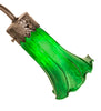 Meyda Lighting Lighting 17" High Green Tiffany Pond Lily 2 Light Trellis Girl Accent Lamp