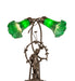 Meyda Lighting Lighting 17" High Green Tiffany Pond Lily 2 Light Trellis Girl Accent Lamp