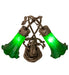 Meyda Lighting Lighting 17" High Green Tiffany Pond Lily 2 Light Trellis Girl Accent Lamp