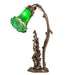 Meyda Lighting Lighting 17" High Green Tiffany Pond Lily 2 Light Trellis Girl Accent Lamp