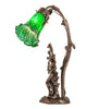 Meyda Lighting Lighting 17" High Green Tiffany Pond Lily 2 Light Trellis Girl Accent Lamp