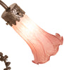 Meyda Lighting Lighting 17" High Lavender Tiffany Pond Lily 2 Light Trellis Girl Accent Lamp