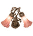 Meyda Lighting Lighting 17" High Lavender Tiffany Pond Lily 2 Light Trellis Girl Accent Lamp