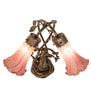 Meyda Lighting Lighting 17" High Lavender Tiffany Pond Lily 2 Light Trellis Girl Accent Lamp