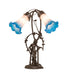 Meyda Lighting Lighting 17" High Pink Pond Lily 2 Light Trellis Girl Accent Lamp