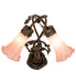 Meyda Lighting Lighting 17" High Pink Tiffany Pond Lily 2 Light Trellis Girl Accent Lamp