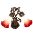 Meyda Lighting Lighting 17" High Red/White Tiffany Pond Lily 2 Light Trellis Girl Accent Lamp