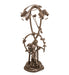 Meyda Lighting Lighting 17" High Red/White Tiffany Pond Lily 2 Light Trellis Girl Accent Lamp