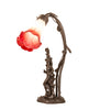 Meyda Lighting Lighting 17" High Red/White Tiffany Pond Lily 2 Light Trellis Girl Accent Lamp