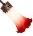 Meyda Lighting Lighting 17" High Red/White Tiffany Pond Lily 2 Light Trellis Girl Accent Lamp