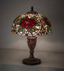 Meyda Lighting Lighting 17" High Renaissance Rose Table Lamp