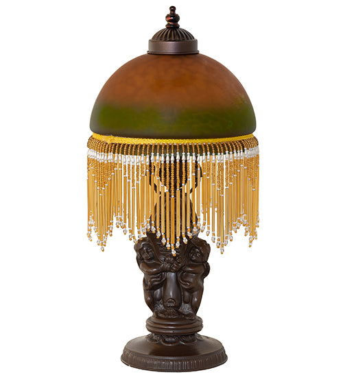 Meyda Lighting Lighting 17" High Roussillon Cherub With Lantern Mini Lamp