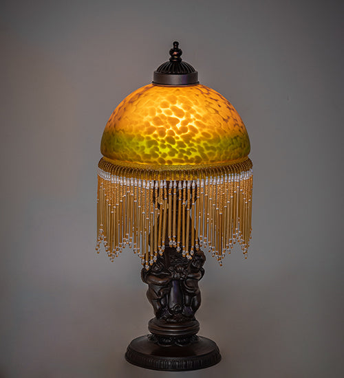 Meyda Lighting Lighting 17" High Roussillon Cherub With Lantern Mini Lamp