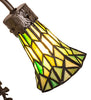 Meyda Lighting Lighting 17" High Stained Glass Pond Lily 2 Light Trellis Girl Accent Lamp