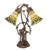 Meyda Lighting Lighting 17" High Stained Glass Pond Lily 2 Light Trellis Girl Accent Lamp
