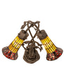 Meyda Lighting Lighting 17" High Stained Glass Pond Lily 2 Light Trellis Girl Accent Lamp
