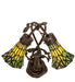 Meyda Lighting Lighting 17" High Stained Glass Pond Lily 2 Light Trellis Girl Accent Lamp