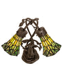 Meyda Lighting Lighting 17" High Stained Glass Pond Lily 2 Light Trellis Girl Accent Lamp