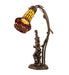 Meyda Lighting Lighting 17" High Stained Glass Pond Lily 2 Light Trellis Girl Accent Lamp