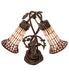 Meyda Lighting Lighting 17" High Stained Glass Pond Lily 2 Light Trellis Girl Accent Lamp