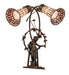 Meyda Lighting Lighting 17" High Stained Glass Pond Lily 2 Light Trellis Girl Accent Lamp