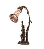 Meyda Lighting Lighting 17" High Stained Glass Pond Lily 2 Light Trellis Girl Accent Lamp