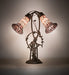 Meyda Lighting Lighting 17" High Stained Glass Pond Lily 2 Light Trellis Girl Accent Lamp