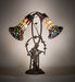Meyda Lighting Lighting 17" High Stained Glass Pond Lily 2 Light Trellis Girl Accent Lamp