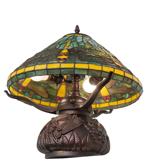 Meyda Lighting Lighting 17" High Tiffany Dragonfly Table Lamp